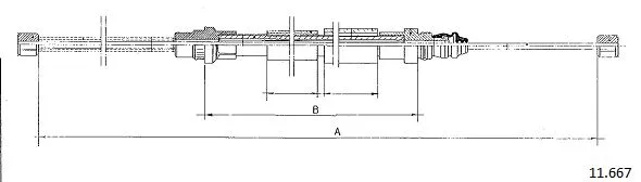 Cable Pull, parking brake (11.667)