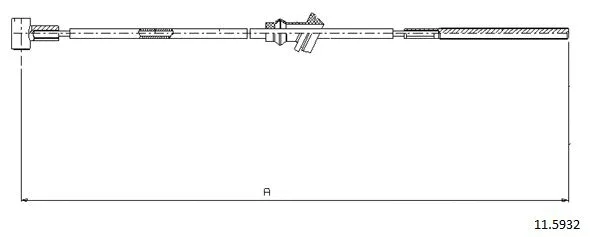 Cable Pull, parking brake (11.5932)