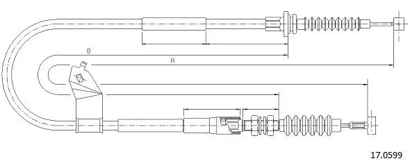 Cable Pull, parking brake (17.0599)
