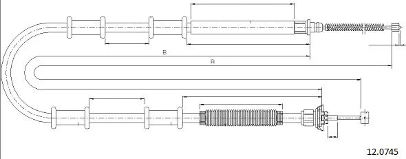 Cable Pull, parking brake (12.0745)