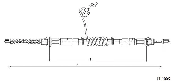 Cable Pull, parking brake (11.5668)