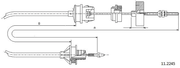 Cable Pull, clutch control (11.2245)