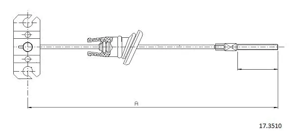 Cable Pull, parking brake (17.3510)