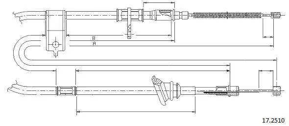 Cable Pull, parking brake (17.2510)
