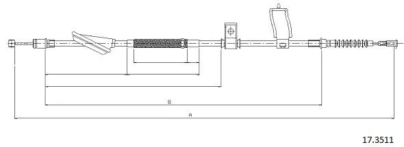 Cable Pull, parking brake (17.3511)