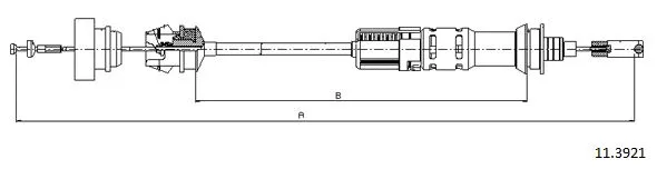 Cable Pull, clutch control (11.3921)