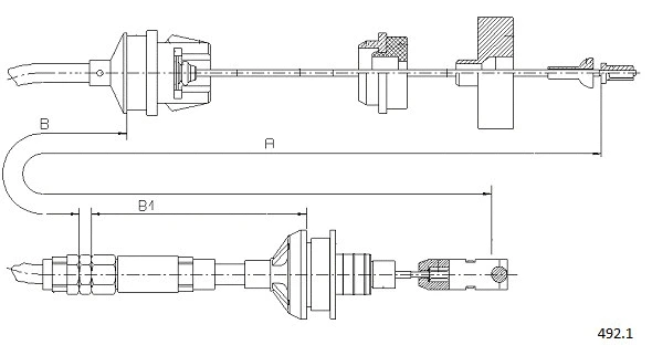 Cable Pull, clutch control (492.1)