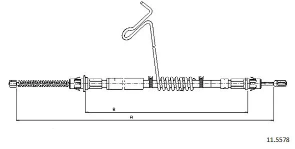 Cable Pull, parking brake (11.5578)