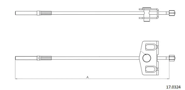 Cable Pull, parking brake (17.0324)