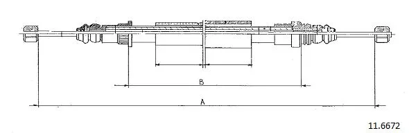 Cable Pull, parking brake (11.6672)