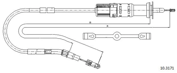 Cable Pull, clutch control (10.3171)