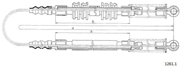 Cable Pull, parking brake (1261.1)