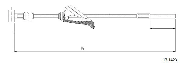 Cable Pull, parking brake (17.1423)