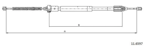 Cable Pull, parking brake (11.6597)