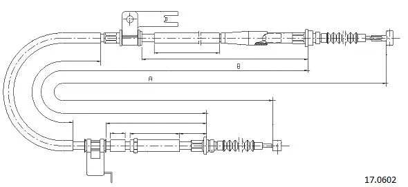 Cable Pull, parking brake (17.0602)
