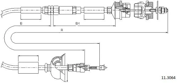 Cable Pull, clutch control (11.3064)