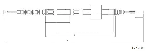 Cable Pull, parking brake (17.1260)