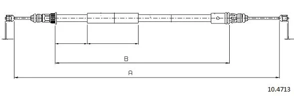 Cable Pull, parking brake (10.4713)