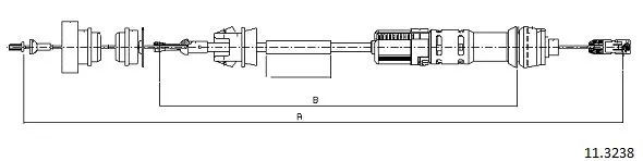 Cable Pull, clutch control (11.3238)