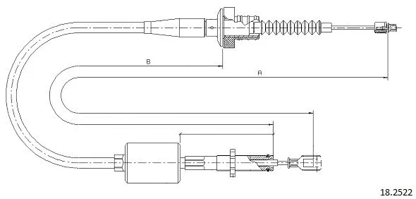 Cable Pull, clutch control (18.2522)