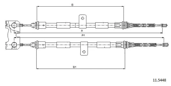 Cable Pull, parking brake (11.5448)