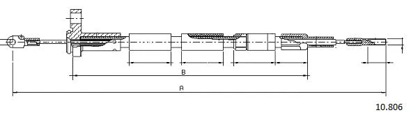 Cable Pull, parking brake (10.806)