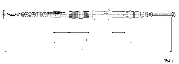 Cable Pull, parking brake (461.7)