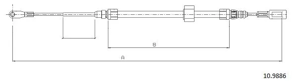 Cable Pull, parking brake (10.9886)