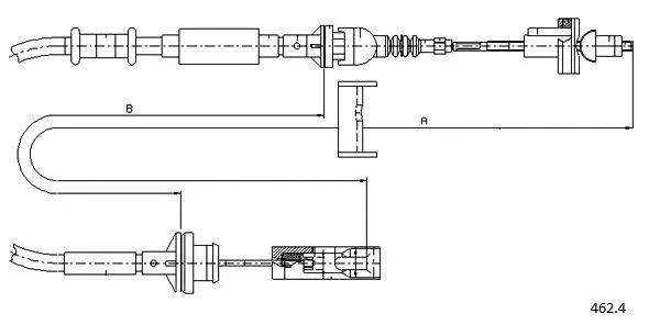 Cable Pull, clutch control (462.4)