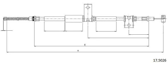 Cable Pull, parking brake (17.5026)