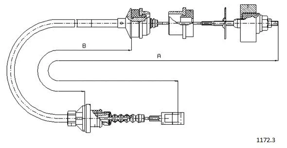 Cable Pull, clutch control (1172.3)