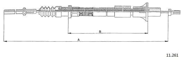 Cable Pull, clutch control (11.261)