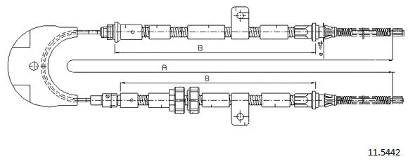 Cable Pull, parking brake (11.5442)