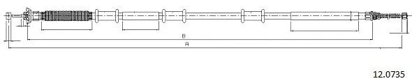 Cable Pull, parking brake (12.0735)