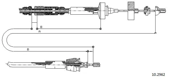 Cable Pull, clutch control (10.2962)