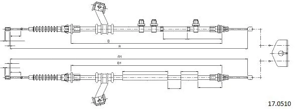 Cable Pull, parking brake (17.0510)