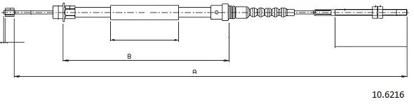 Cable Pull, parking brake (10.6216)