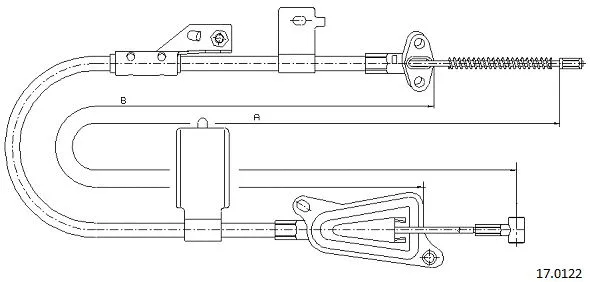 Cable Pull, parking brake (17.0122)