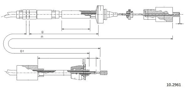 Cable Pull, clutch control (10.2961)