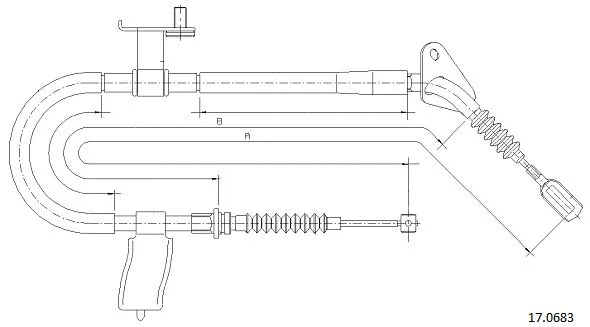 Cable Pull, parking brake (17.0683)
