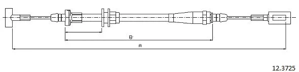 Cable Pull, parking brake (12.3725)