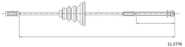 Cable Pull, parking brake (11.5776)