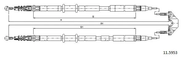 Cable Pull, parking brake (11.5953)
