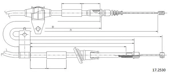 Cable Pull, parking brake (17.2530)
