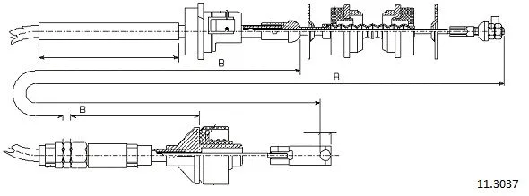 Cable Pull, clutch control (11.3037)