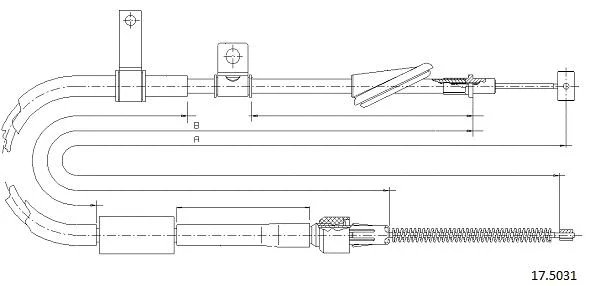 Cable Pull, parking brake (17.5031)