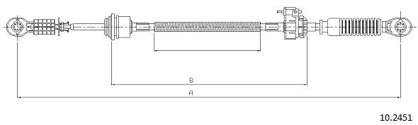 Cable Pull, clutch control (10.2451)