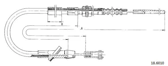 Cable Pull, clutch control (18.6010)
