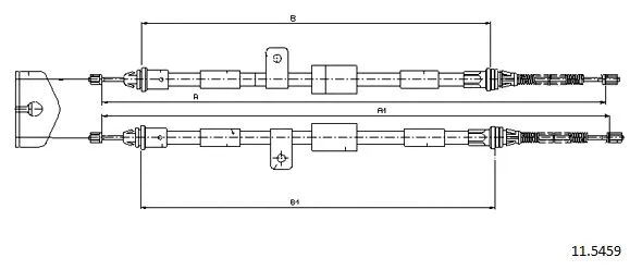 Cable Pull, parking brake (11.5459)