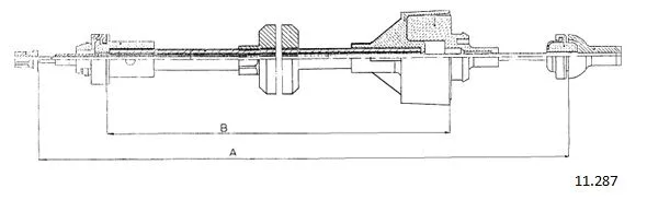 Cable Pull, clutch control (11.287)